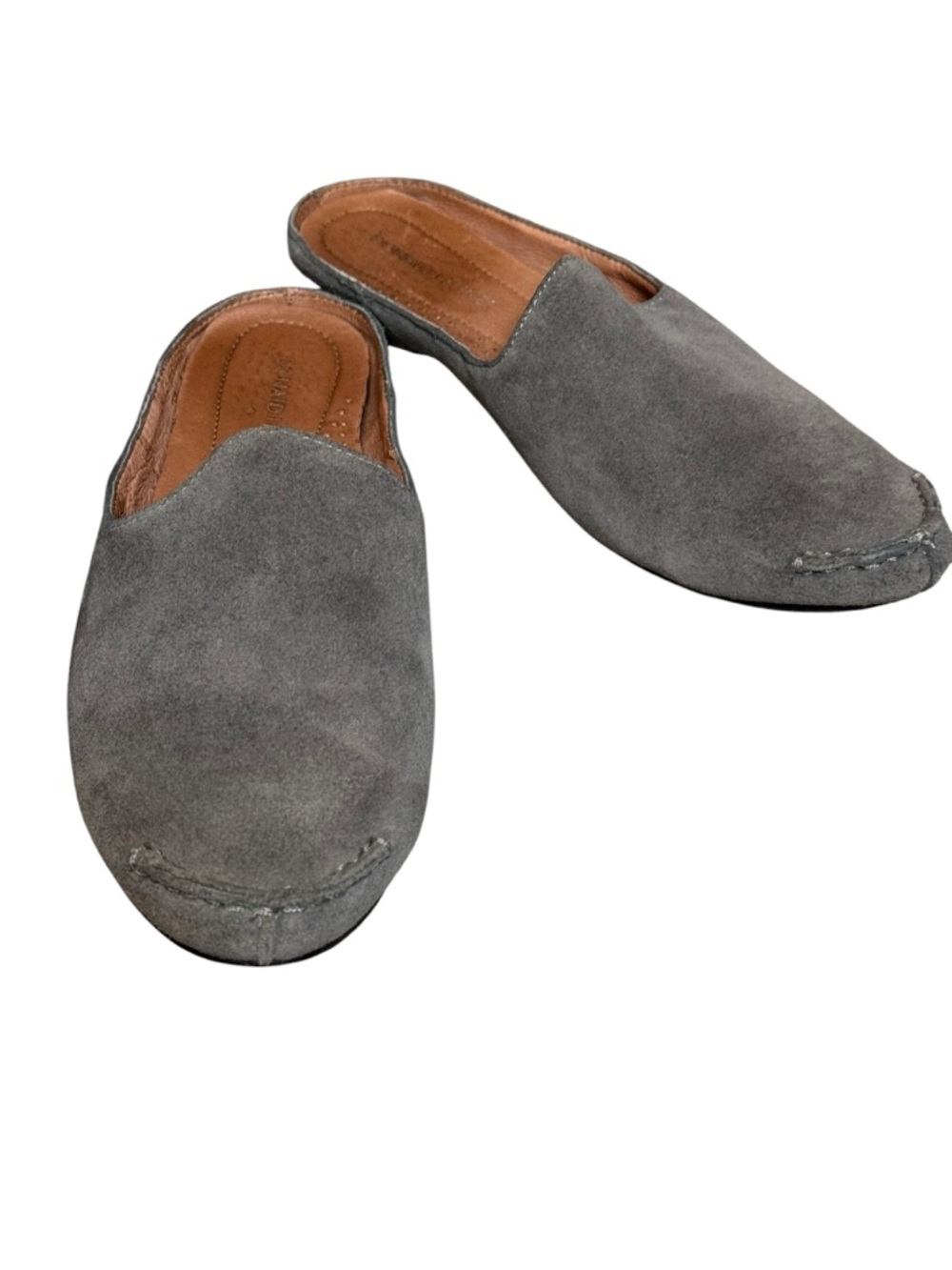 Donald J Pliner Suede Mule Loafers Gray Slip On Flats Women 7.5 - Picture 2 of 7